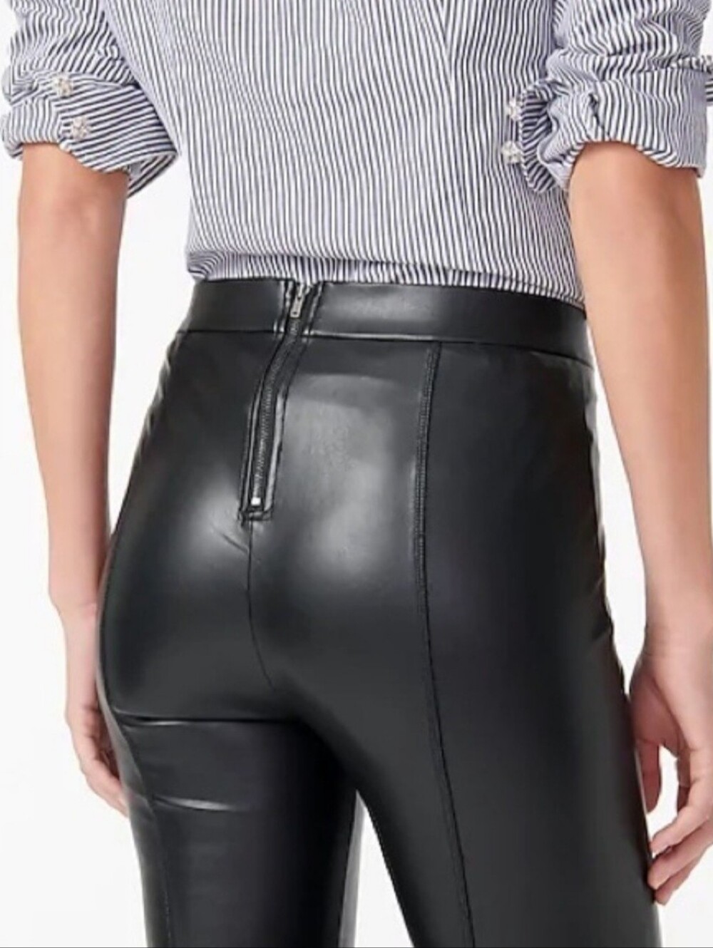 J.Crew Faux Leather Pixie Pants Leggings Black S